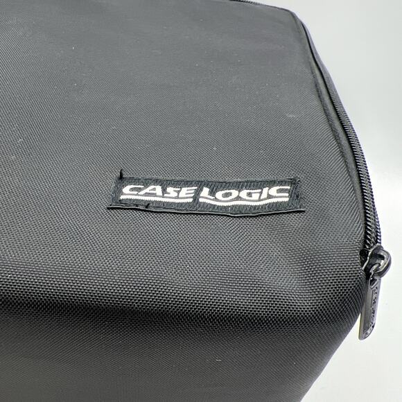 Vintage 1990's CASE LOGIC Jewel Case 24/26 CD Compact Disc Holder w/Strap Black - Picture 4 of 5